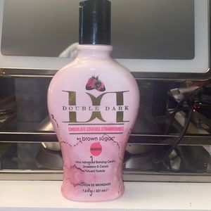 Tanning lotion! Double Dark Chocolate covered strawberries by brown sugar